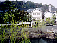 かつて港だった倉敷川と考古館